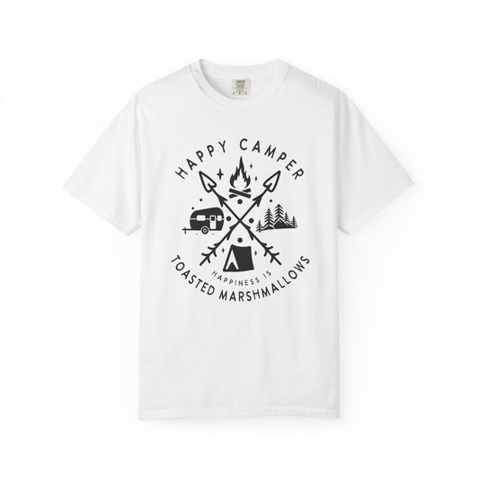 Camping Marshmellows T-Shirt — Retro Mountain Camping Graphic Tee