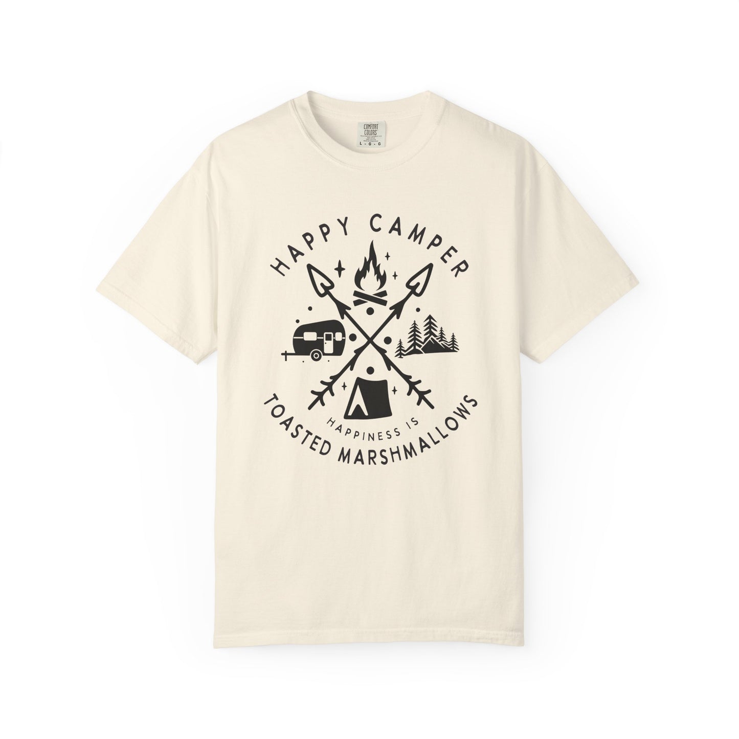 Camping Marshmellows T-Shirt — Retro Mountain Camping Graphic Tee
