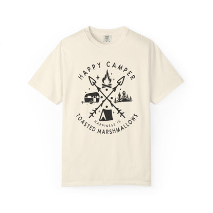 Camping Marshmellows T-Shirt — Retro Mountain Camping Graphic Tee