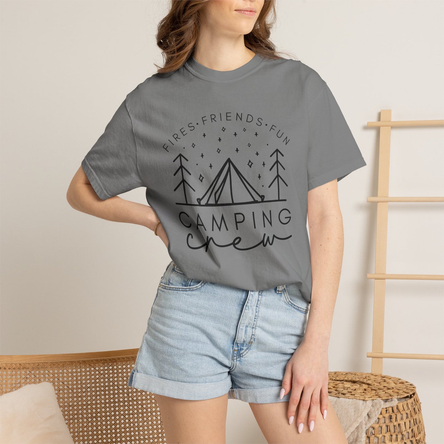 Camping Crew T-Shirt — Retro Mountain Camping Graphic Tee
