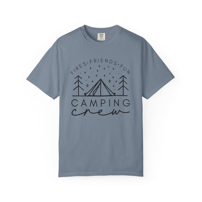 Camping Crew T-Shirt — Retro Mountain Camping Graphic Tee