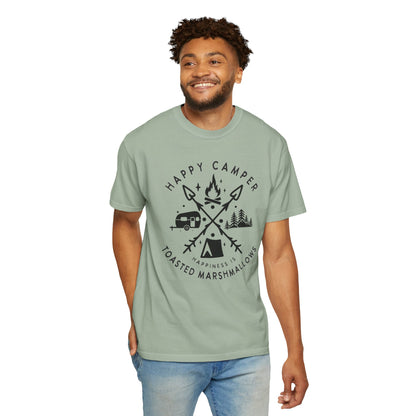 Camping Marshmellows T-Shirt — Retro Mountain Camping Graphic Tee