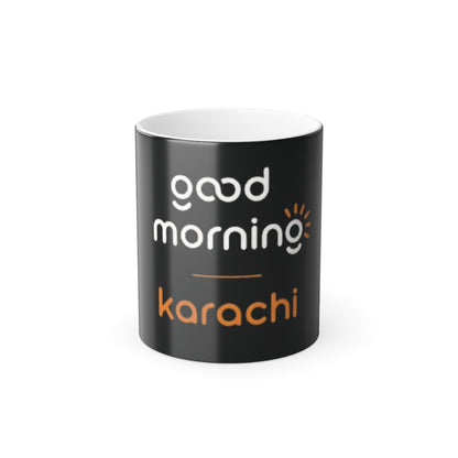 Color-Changing Mug — "Good Morning Karachi" 11oz