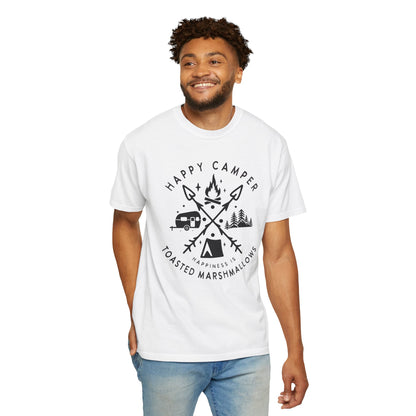 Camping Marshmellows T-Shirt — Retro Mountain Camping Graphic Tee