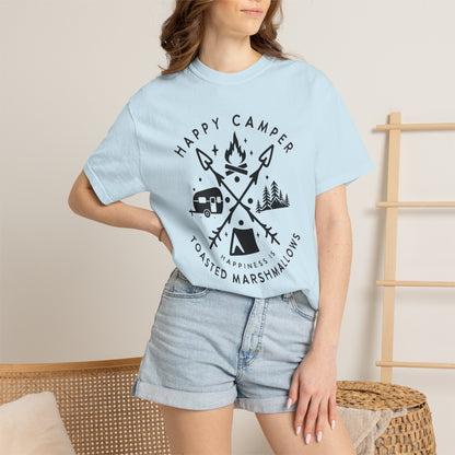 Camping Marshmellows T-Shirt — Retro Mountain Camping Graphic Tee