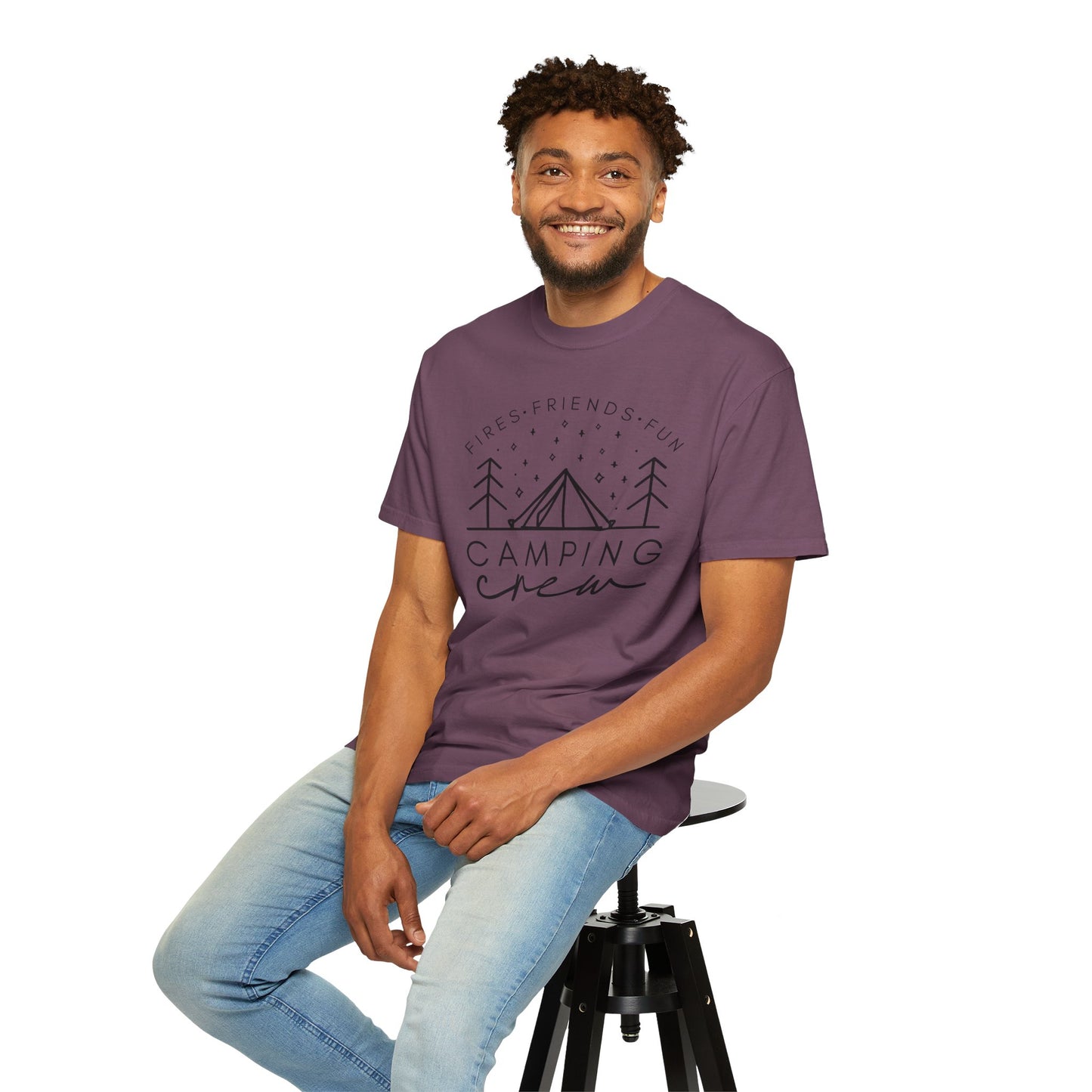 Camping Crew T-Shirt — Retro Mountain Camping Graphic Tee