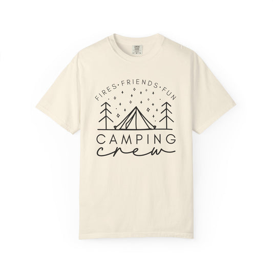 Camping Crew T-Shirt — Retro Mountain Camping Graphic Tee