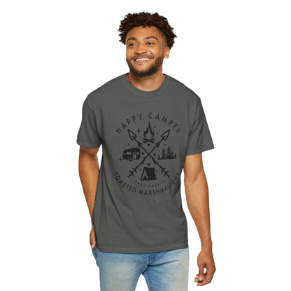 Camping Marshmellows T-Shirt — Retro Mountain Camping Graphic Tee