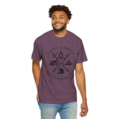 Camping Marshmellows T-Shirt — Retro Mountain Camping Graphic Tee
