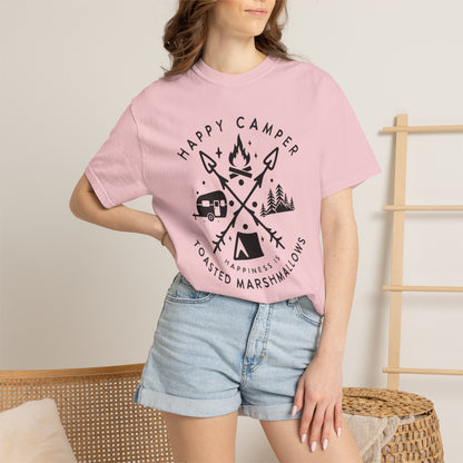 Camping Marshmellows T-Shirt — Retro Mountain Camping Graphic Tee