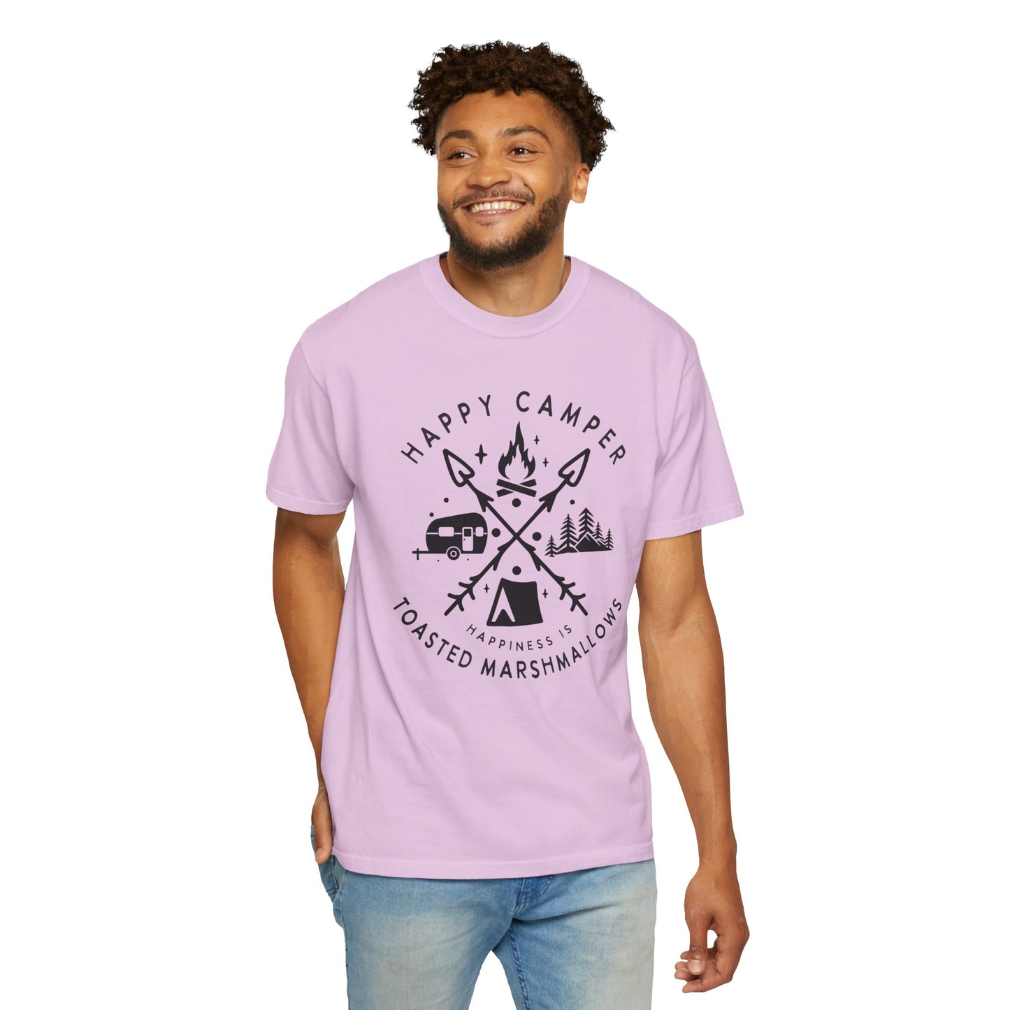 Camping Marshmellows T-Shirt — Retro Mountain Camping Graphic Tee