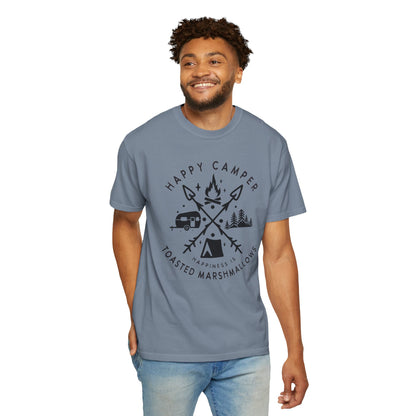 Camping Marshmellows T-Shirt — Retro Mountain Camping Graphic Tee