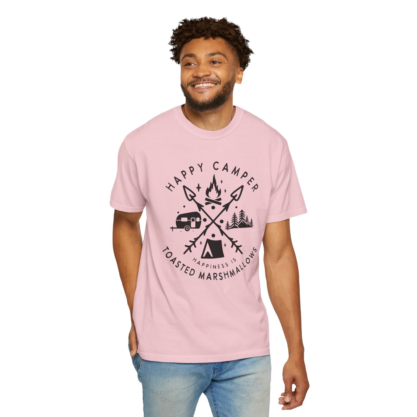 Camping Marshmellows T-Shirt — Retro Mountain Camping Graphic Tee