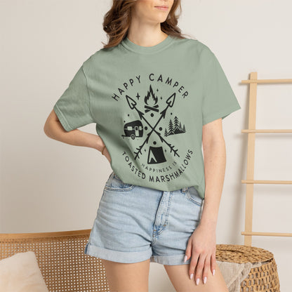 Camping Marshmellows T-Shirt — Retro Mountain Camping Graphic Tee