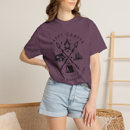 Camping Marshmellows T-Shirt — Retro Mountain Camping Graphic Tee