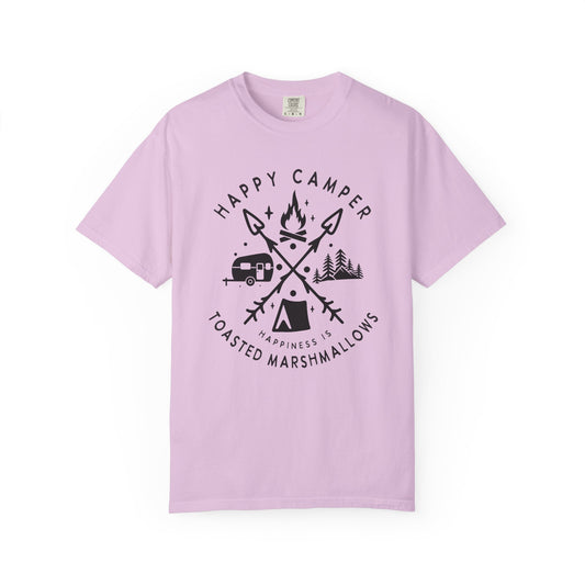 Camping Marshmellows T-Shirt — Retro Mountain Camping Graphic Tee
