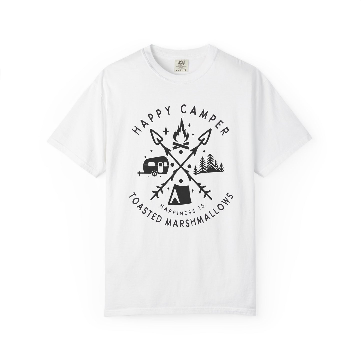 Camping Marshmellows T-Shirt — Retro Mountain Camping Graphic Tee