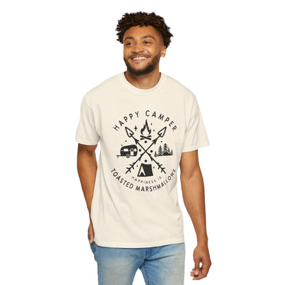 Camping Marshmellows T-Shirt — Retro Mountain Camping Graphic Tee