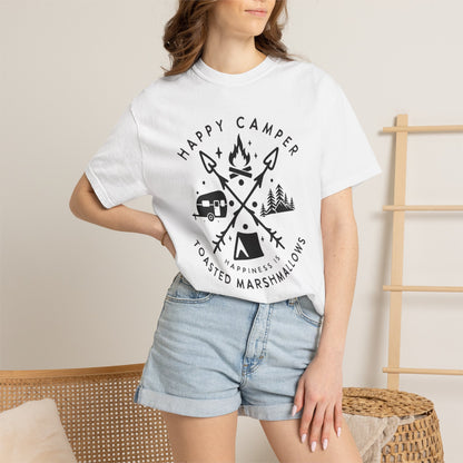 Camping Marshmellows T-Shirt — Retro Mountain Camping Graphic Tee