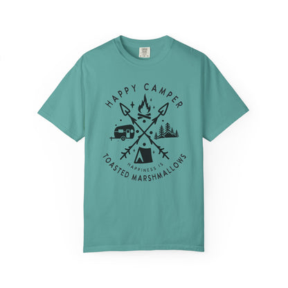 Camping Marshmellows T-Shirt — Retro Mountain Camping Graphic Tee