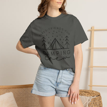 Camping Crew T-Shirt — Retro Mountain Camping Graphic Tee