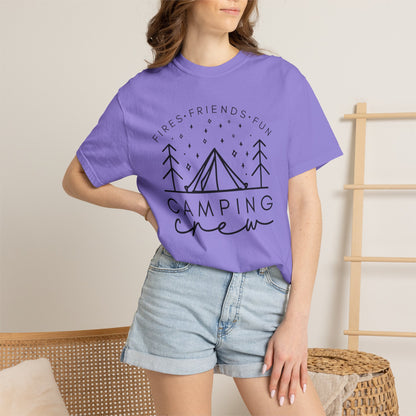 Camping Crew T-Shirt — Retro Mountain Camping Graphic Tee